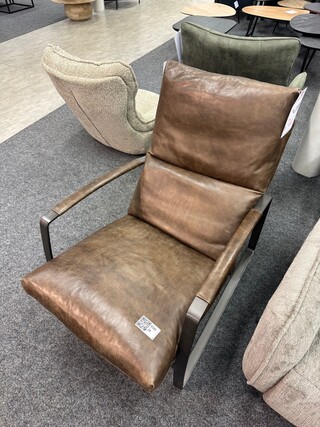 Fauteuil Rutger, leer cognac